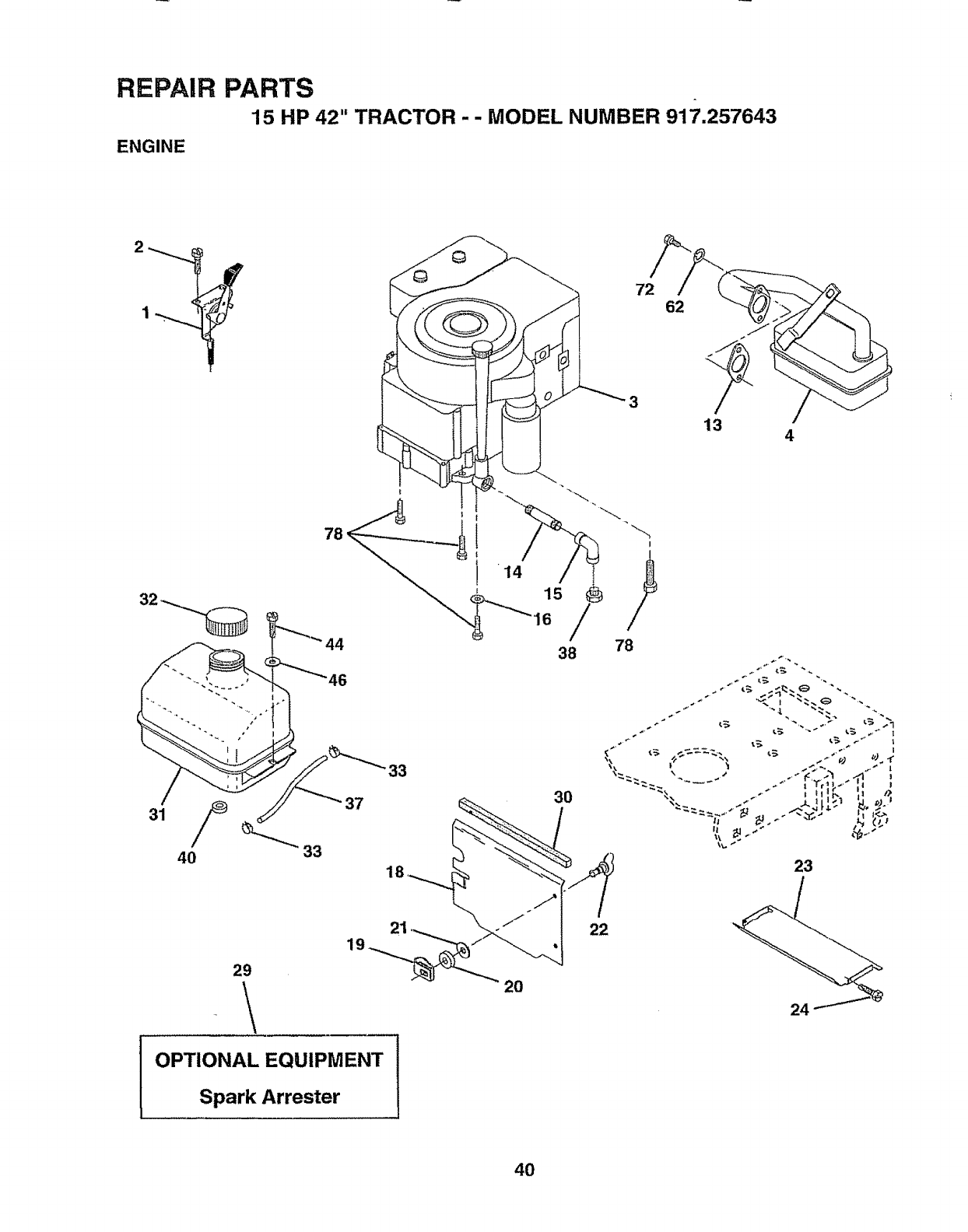 Craftsman 917257643 User Manual TRACTOR Manuals And Guides 1007709L