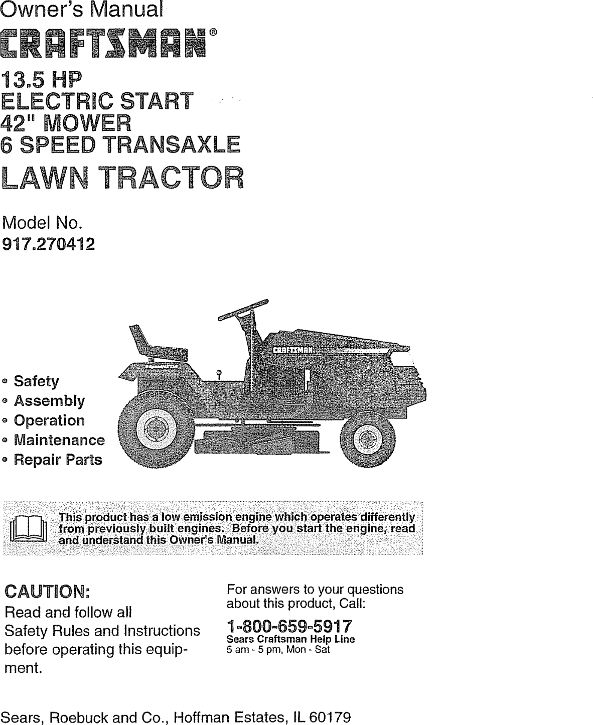 Craftsman User Manual Lawn Tractor Manuals And Guides L