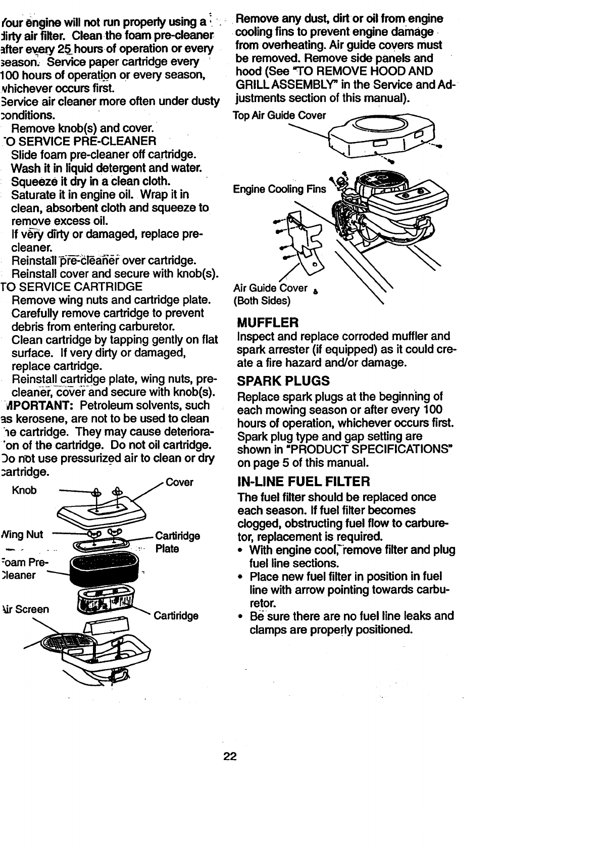 Craftsman 917270821 User Manual 19.5 HP ELECTRIC START AUTOMATIC 42