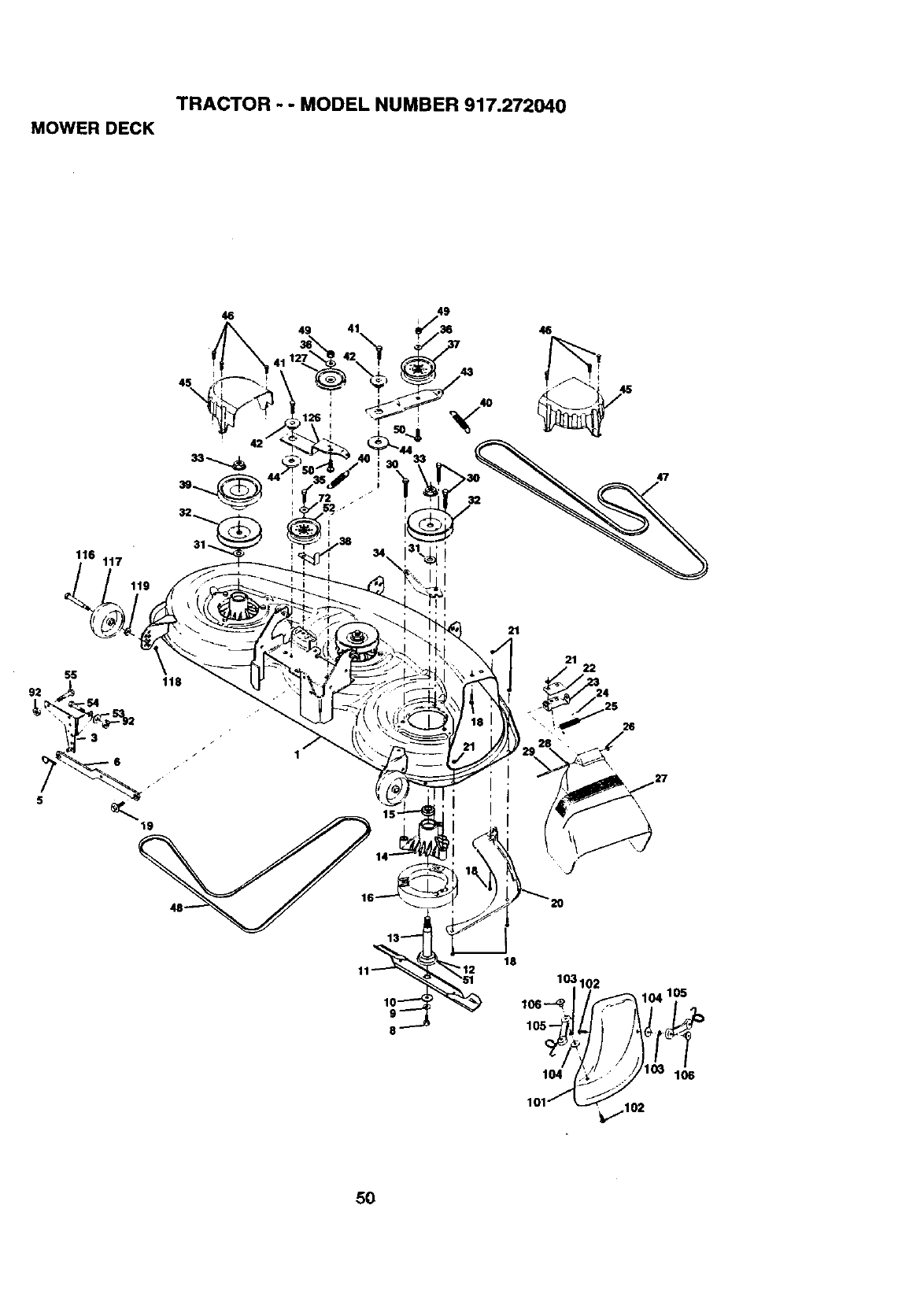 Craftsman 917272040 User Manual LAWN TRACTOR Manuals And Guides 99040572