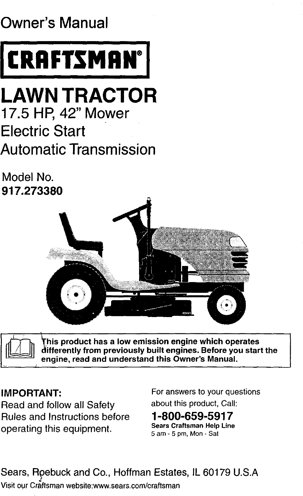 Craftsman Hp Riding Mower Manual