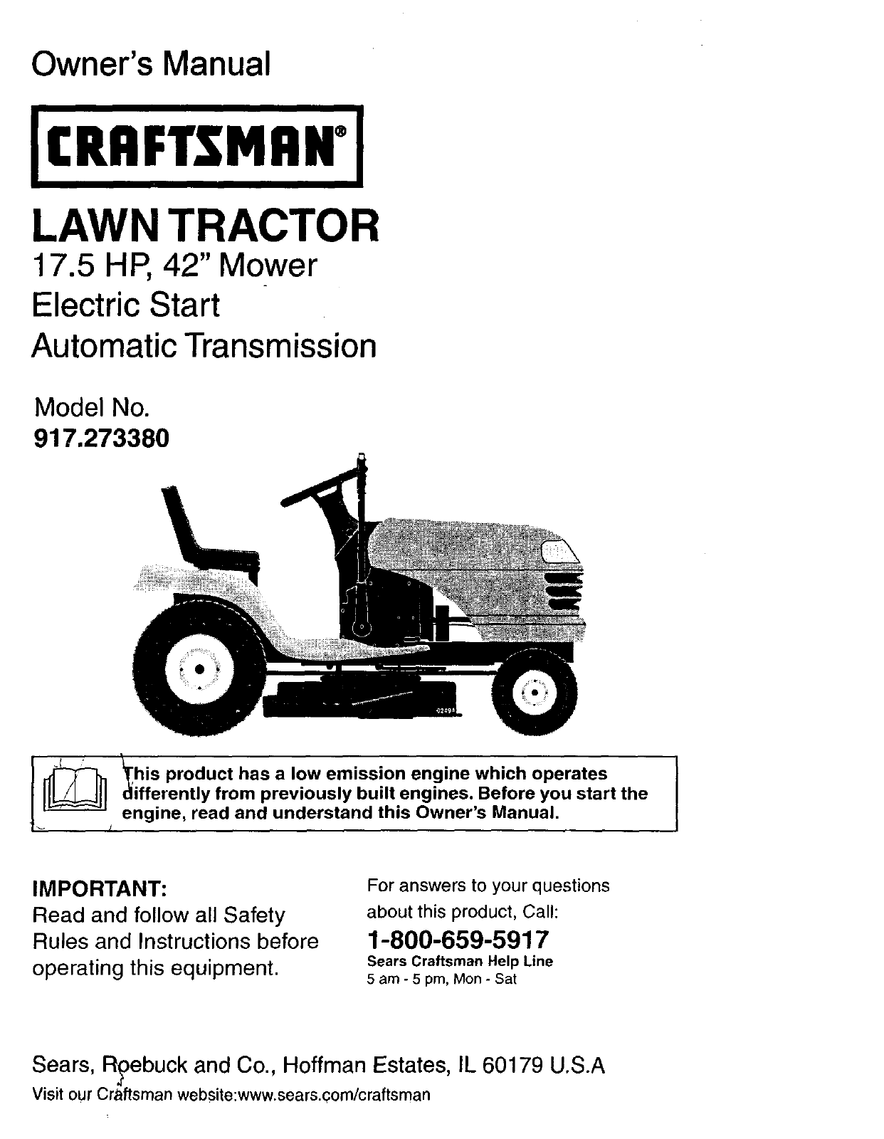 Manual Lawn Tractor Manuals