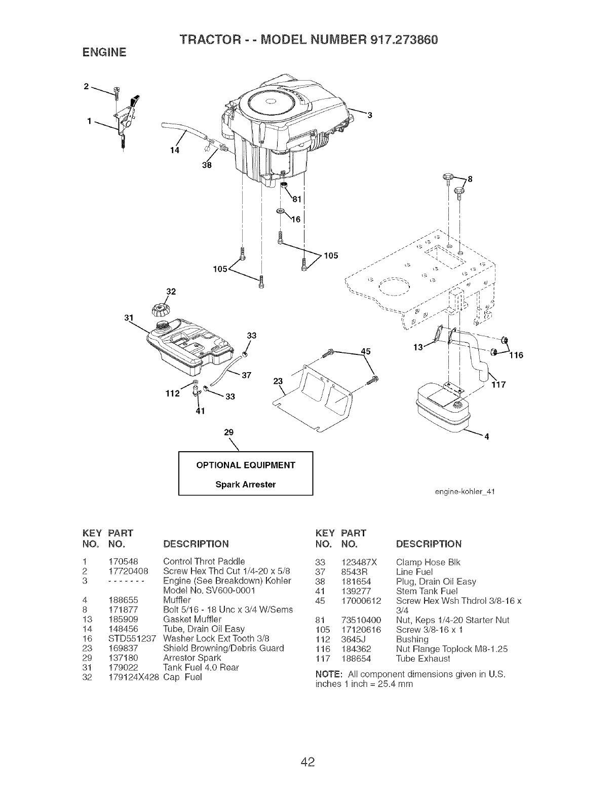 Craftsman 917273860 User Manual TRACTOR Manuals And Guides L0408046