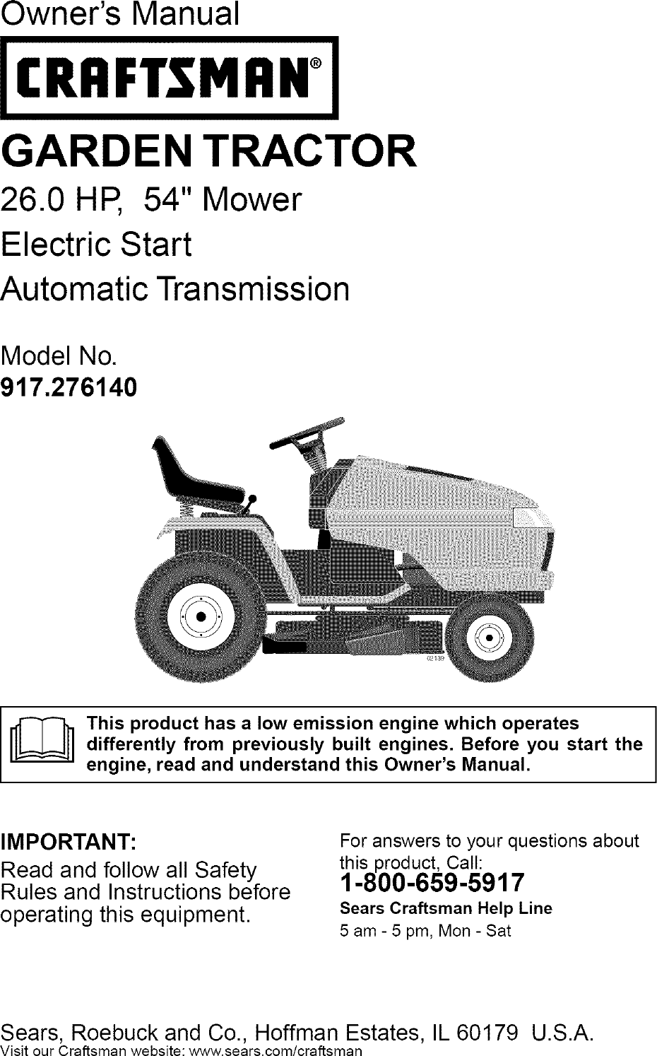 Craftsman User Manual Lawn Tractor Manuals And Guides L