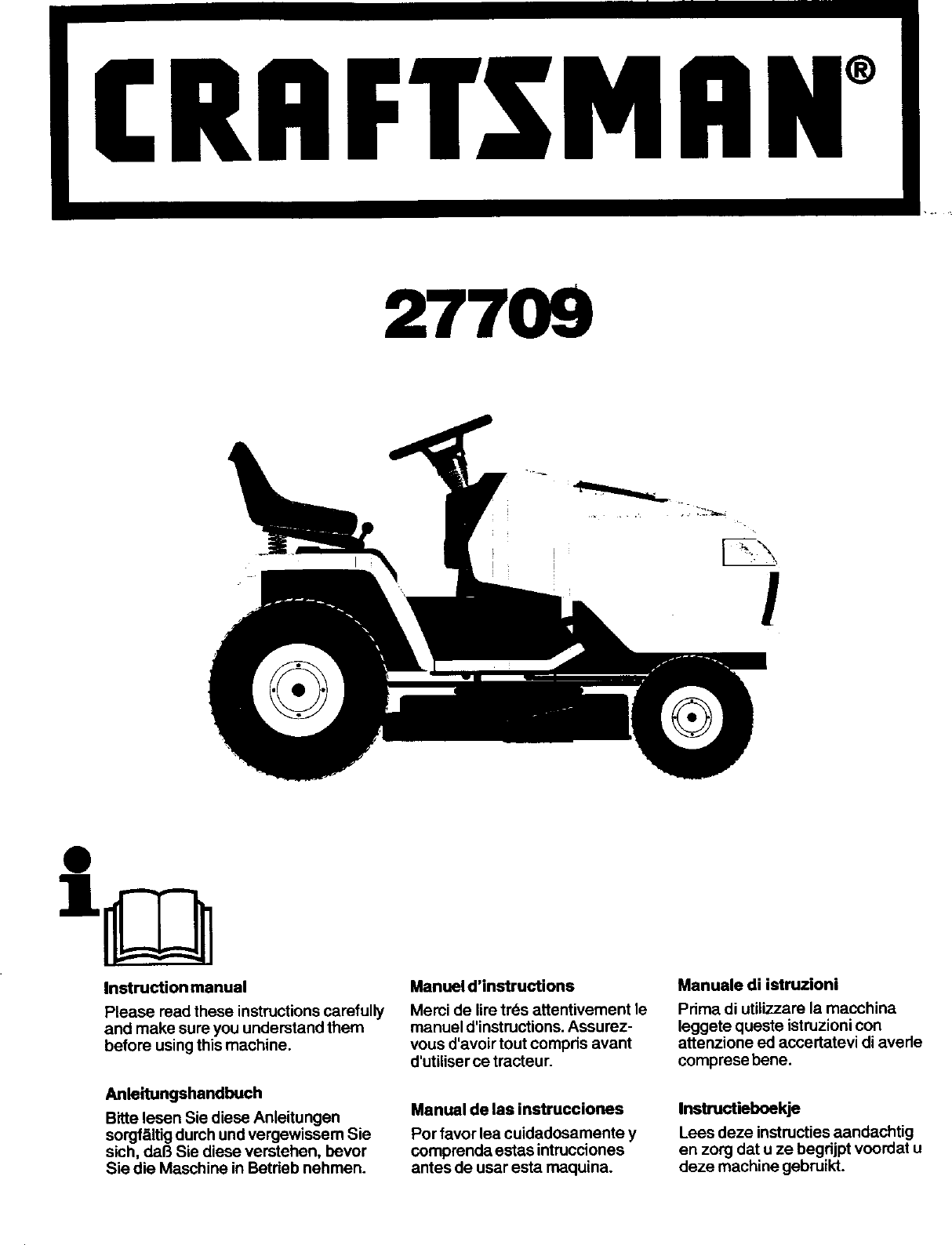 Craftsman 917277090 User Manual LAWN TRACTOR Manuals And Guides L0203202