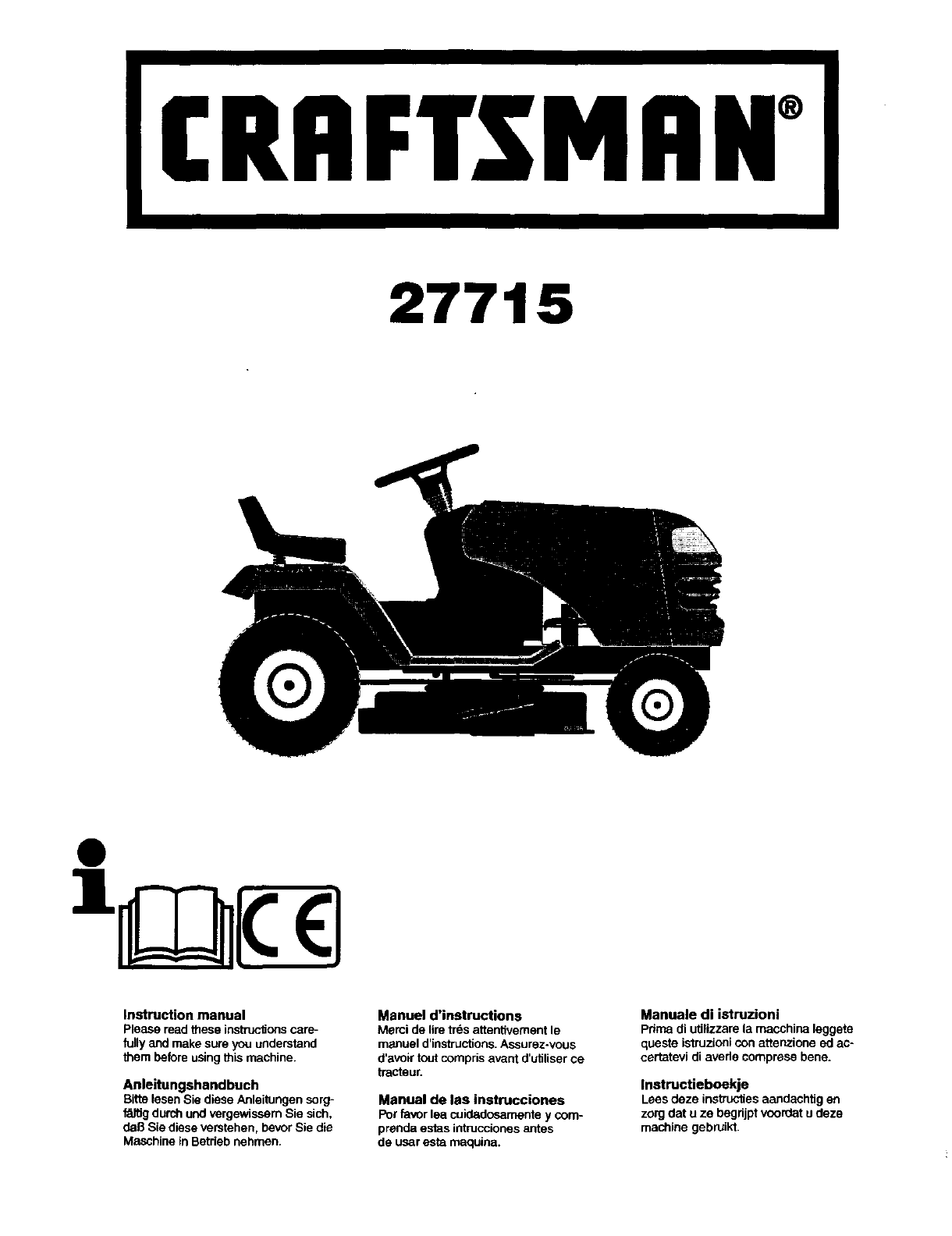 Craftsman 917277152 User Manual Lawn Tractor Manuals And Guides