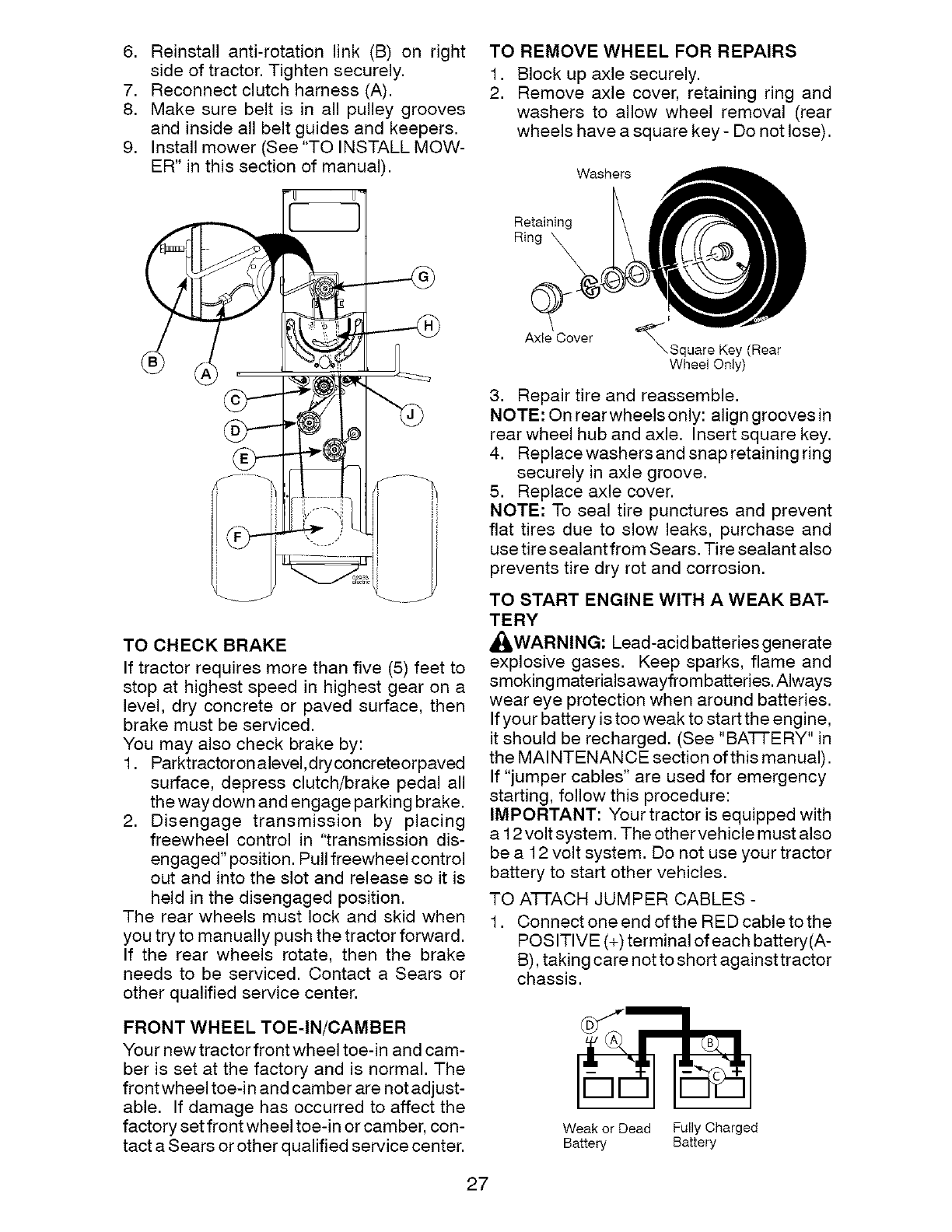 Craftsman 917288461 User Manual TRACTOR Manuals And Guides