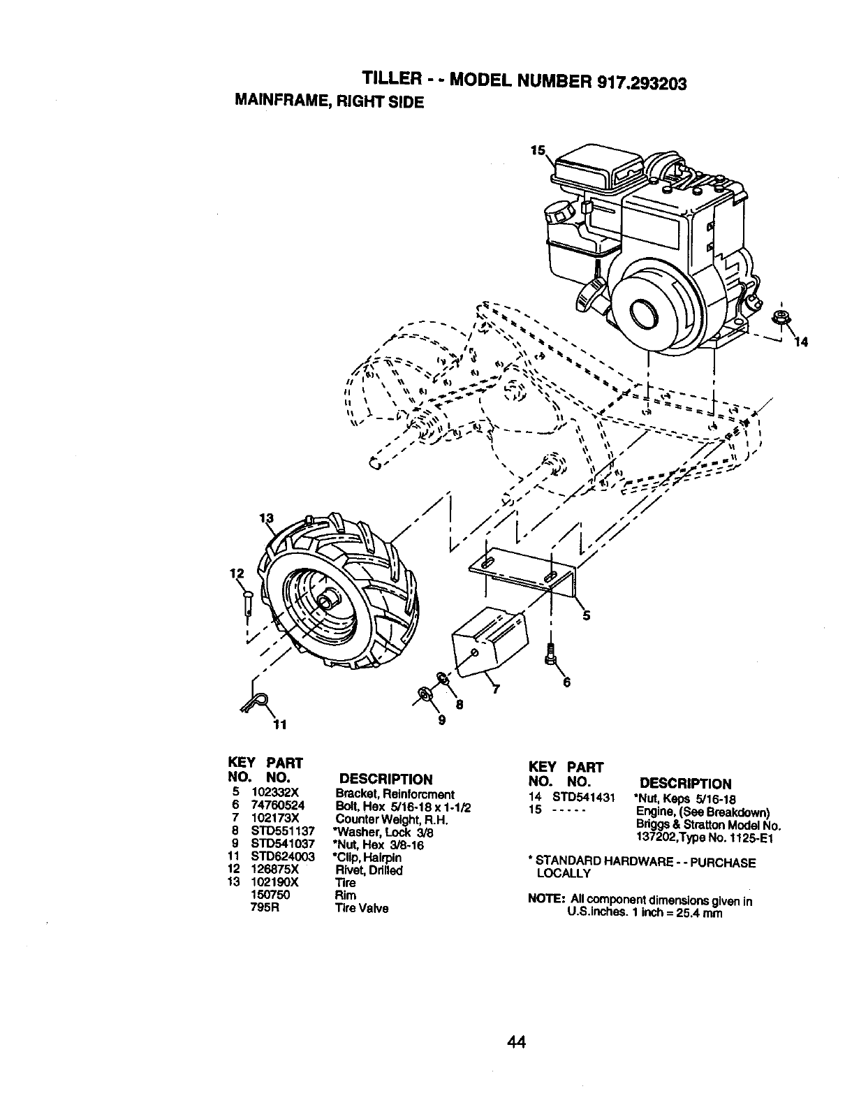Craftsman 917293203 User Manual TILLER Manuals And Guides L0010025