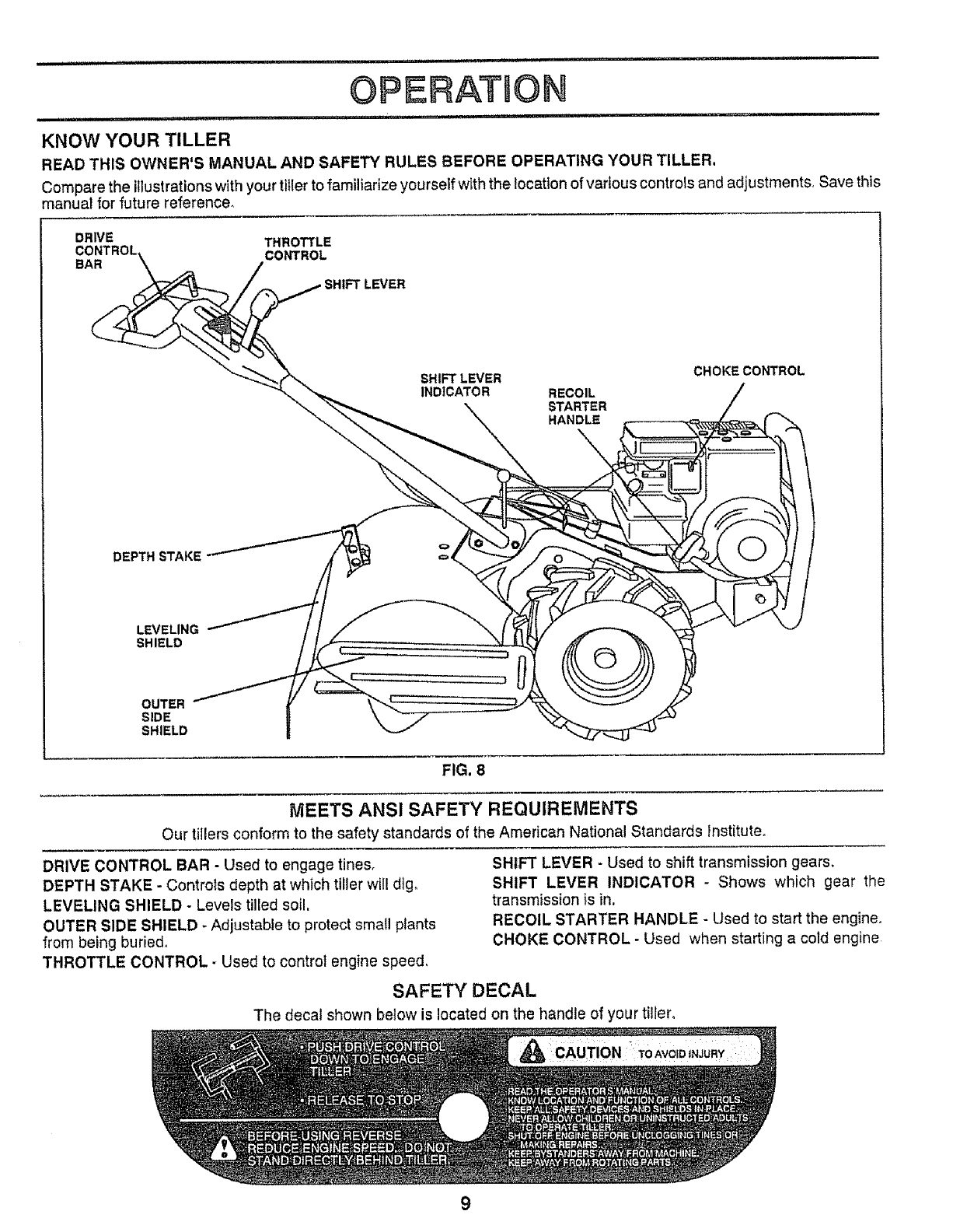 Craftsman Tiller Parts Manual