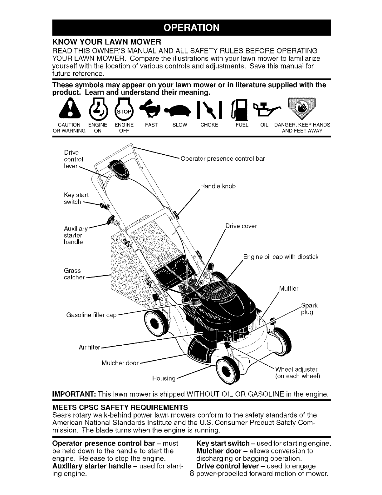 Craftsman 140cc Lawn Mower Manual