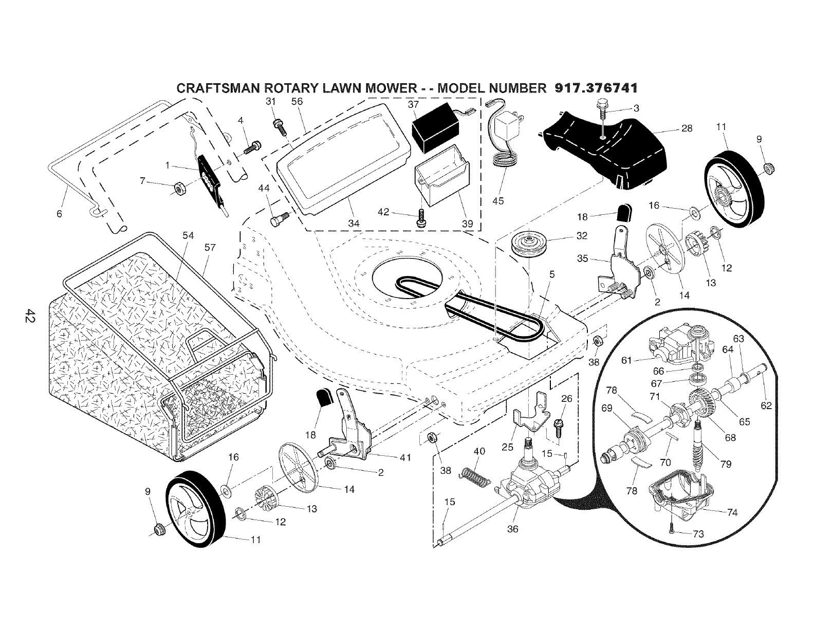 Craftsman 917376741 User Manual LAWN MOWER Manuals And Guides L0708199