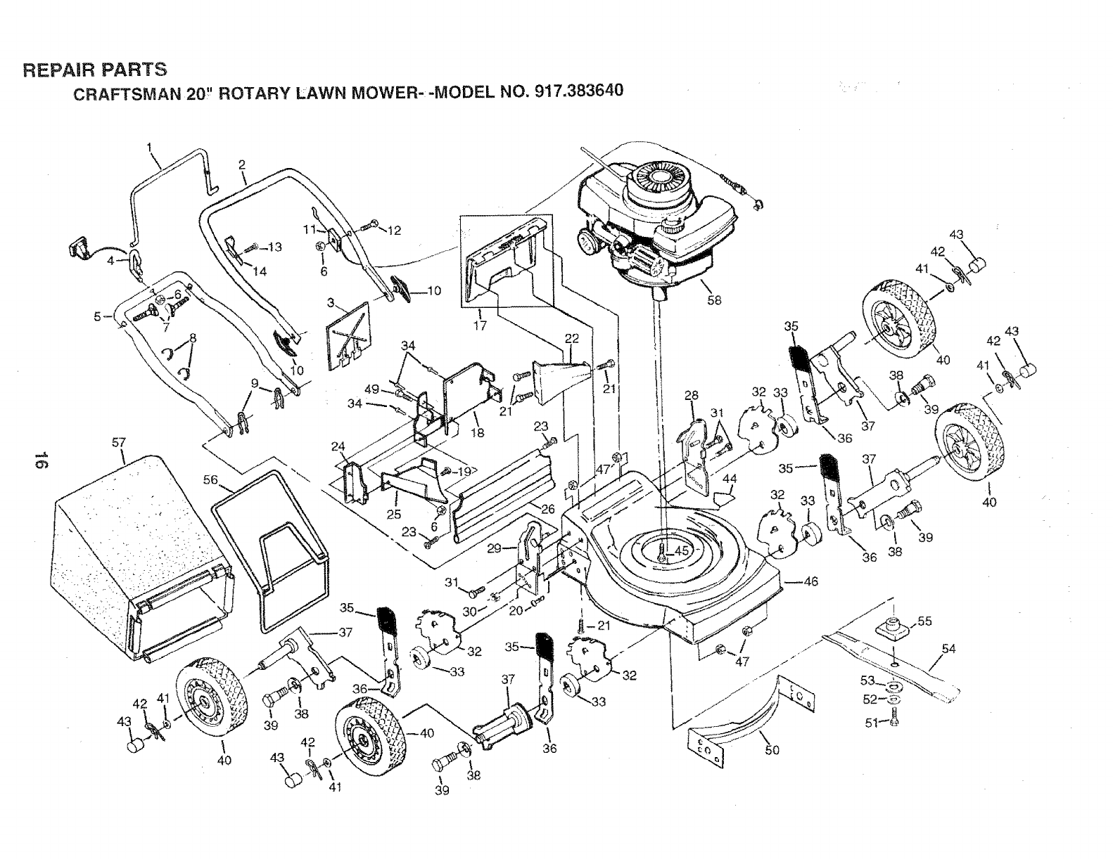 Craftsman 917383640 User Manual Lawn Mower Manuals And Guides L0903678