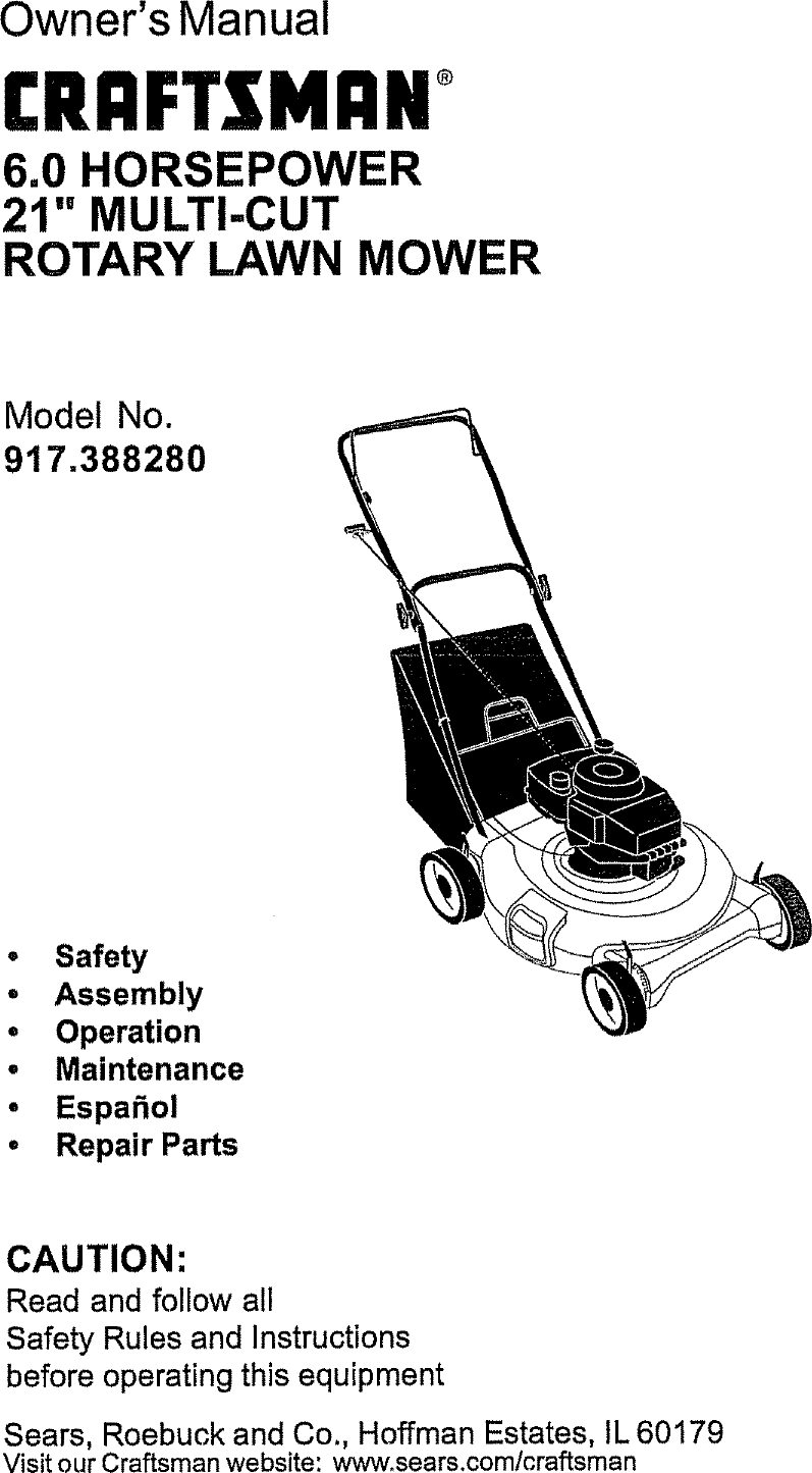 CRAFTSMAN M250 LAWN MOWER MANUAL PDF FREE DOWNLOAD visual data 5