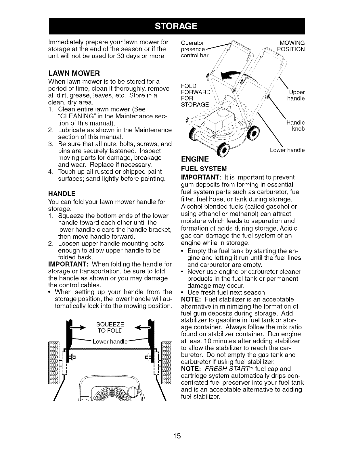 Craftsman 917388851 User Manual MOWER Manuals And Guides L0503135
