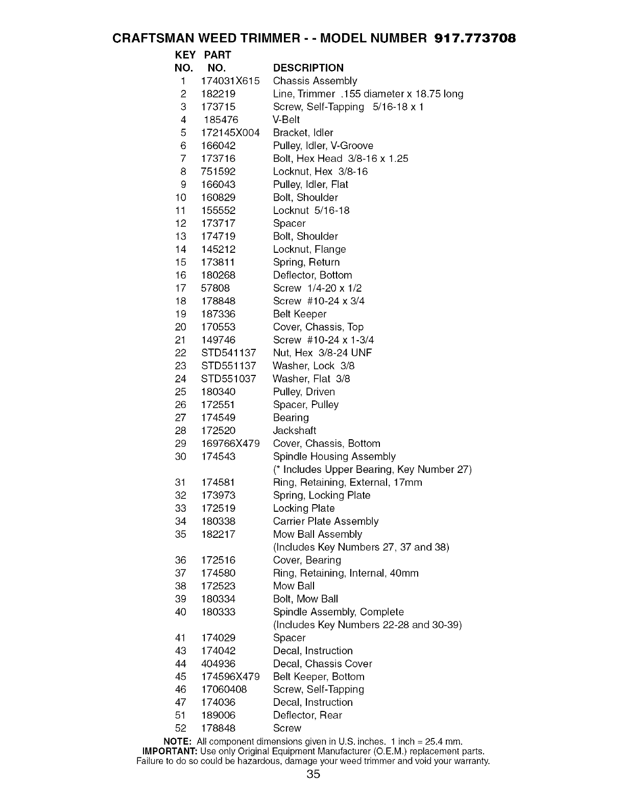Craftsman 917773708 User Manual HIGH WHEEL WEED TRIMMER Manuals And