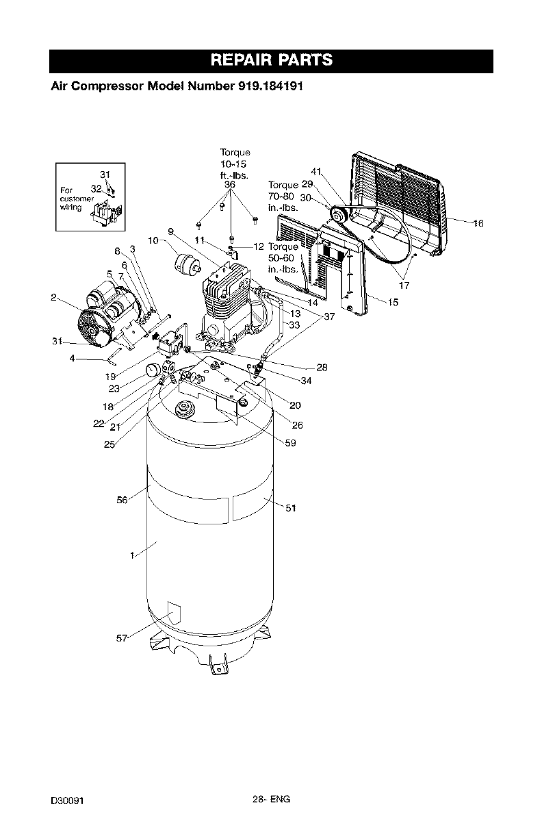 Craftsman 919 Air Compressor Parts Manual