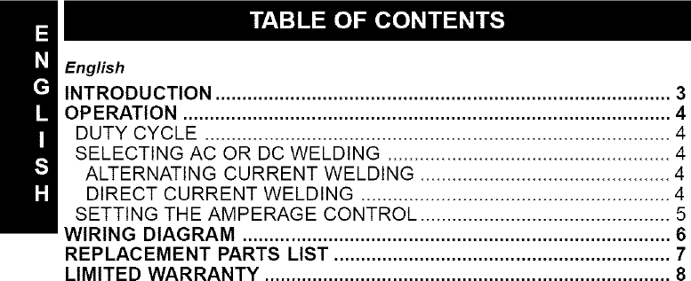 Page 2 of 8 - Craftsman 93420129 User Manual  ARC WELDER - Manuals And Guides L0805389