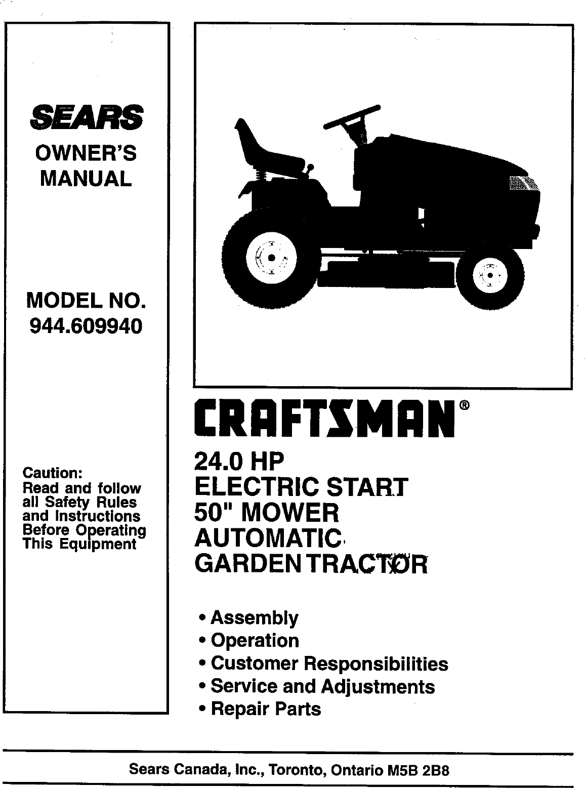 craftsman-944609940-user-manual-lawn-tractor-manuals-and-guides-99020012