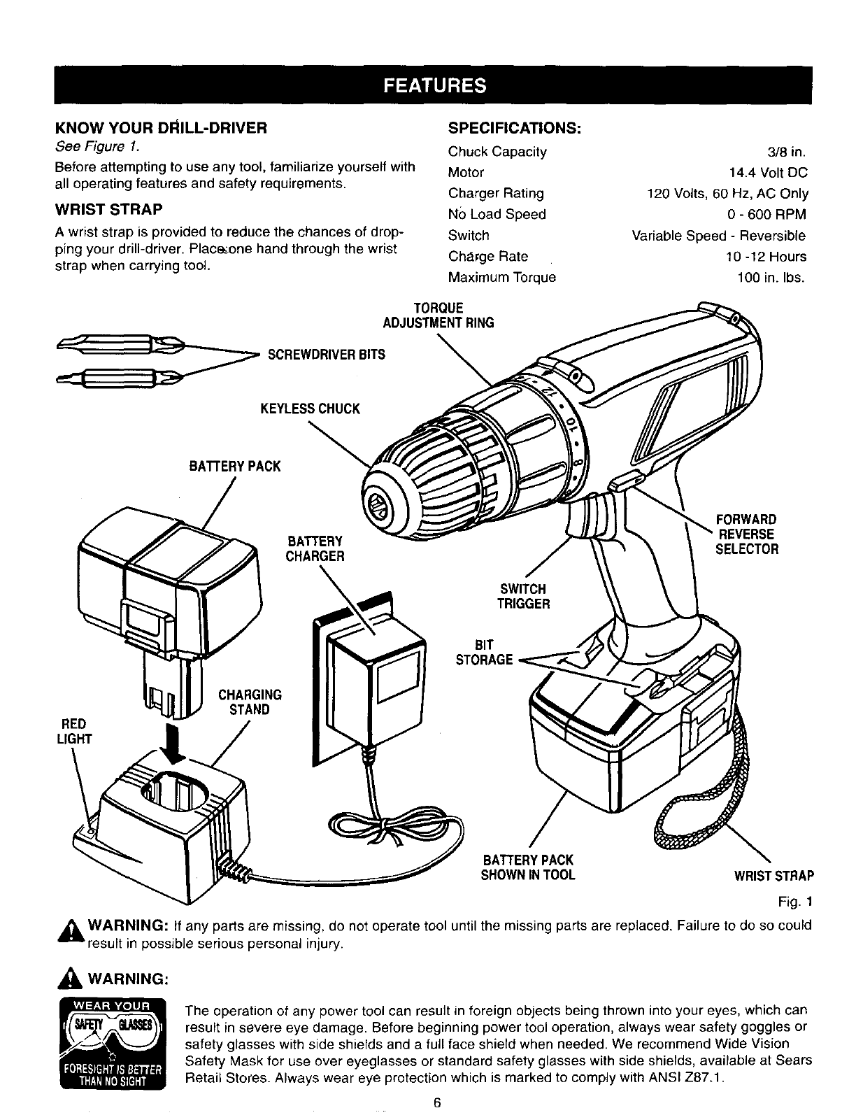 Craftsman 973111350 User Manual CORDLESS DRILL DRIVER Manuals And