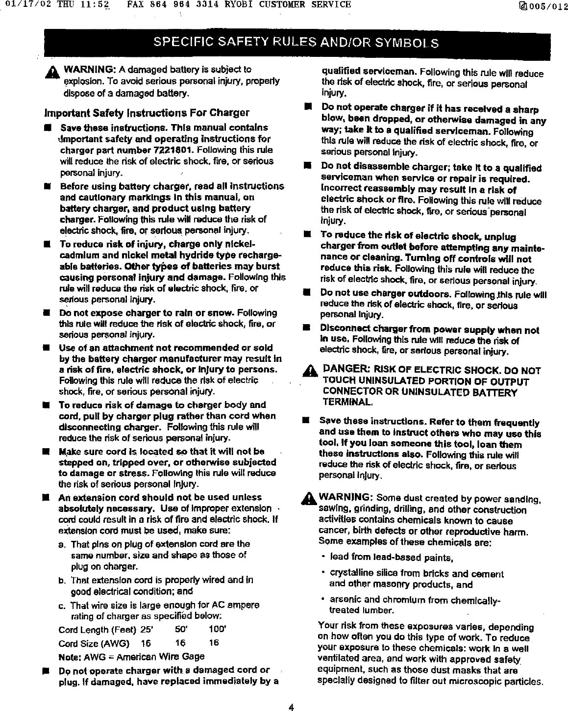 Page 4 of 11 - Craftsman 973111380 User Manual  CORDLESS DRILL-DRIVER - Manuals And Guides L0201144