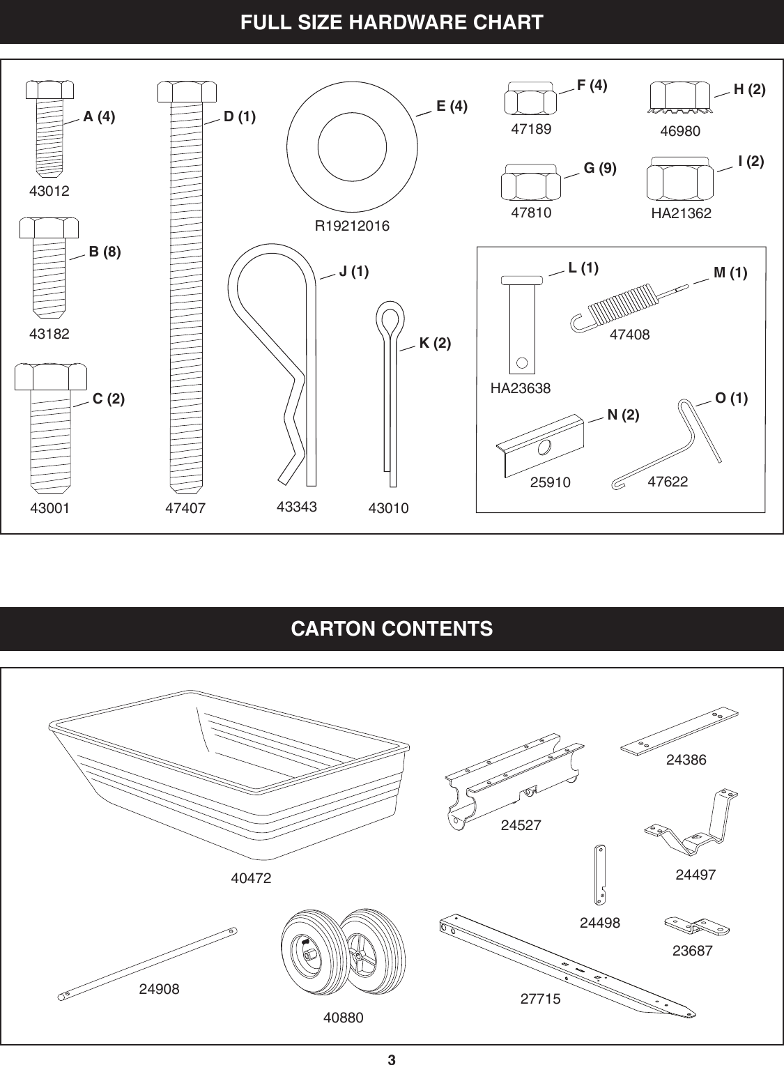 Page 3 of 12 - Craftsman Craftsman-10-Cu-Ft-Poly-Dump-Cart-Owners-Manual-  Craftsman-10-cu-ft-poly-dump-cart-owners-manual