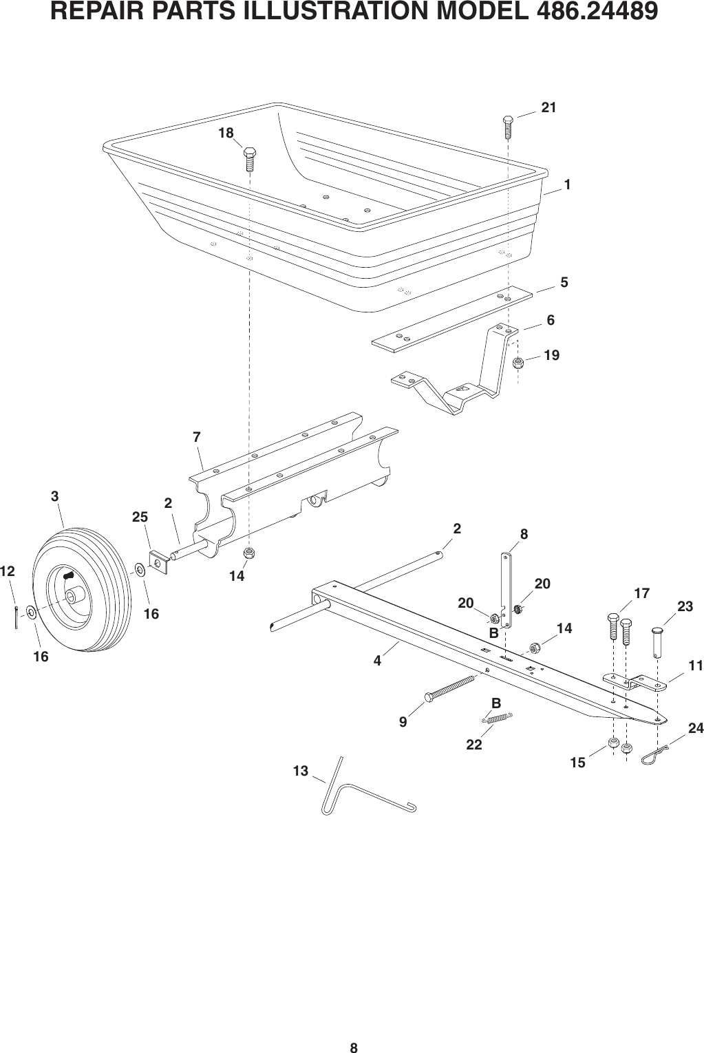 Page 8 of 12 - Craftsman Craftsman-10-Cu-Ft-Poly-Dump-Cart-Owners-Manual-  Craftsman-10-cu-ft-poly-dump-cart-owners-manual