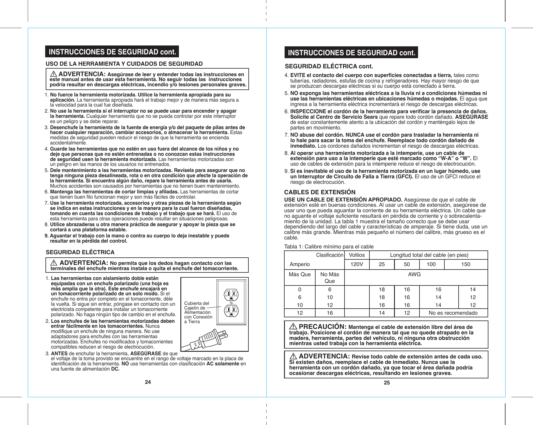 Page 3 of 10 - Craftsman Craftsman-10-In-Buffer-Polisher-Owners-Manual-Espanol- 17023 20-21  Craftsman-10-in-buffer-polisher-owners-manual-espanol