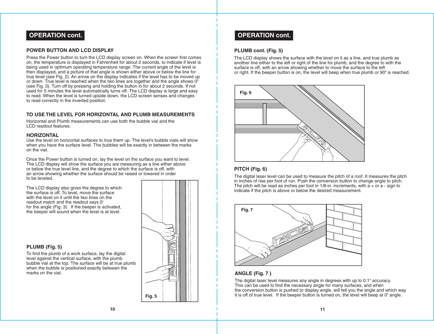 Craftsman 10 In Digital Lasertrac Level Owners Manual B F