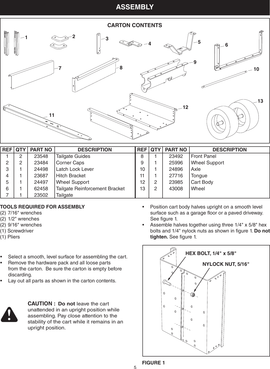Page 5 of 12 - Craftsman Craftsman-12-Cu-Ft-Steel-Dump-Cart-Owners-Manual-  Craftsman-12-cu-ft-steel-dump-cart-owners-manual