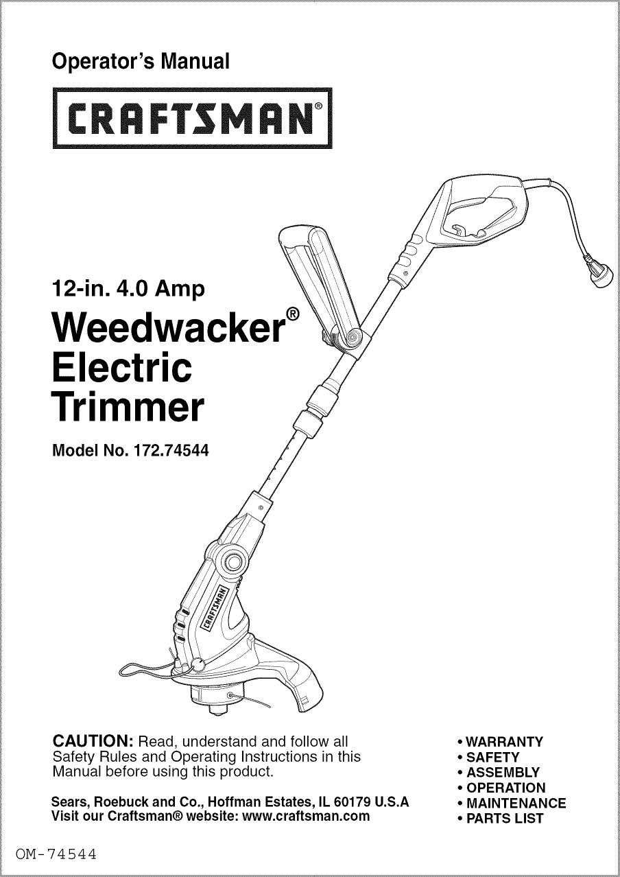 sears electric weed eater