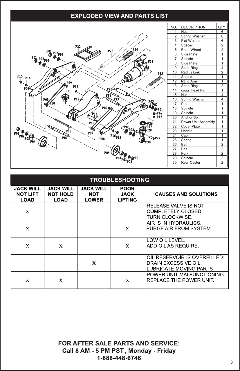 Page 4 of 5 - Craftsman Craftsman-2-1-2-Ton-Floor-Jack-Low-Profile-Owners-Manual- P1  Craftsman-2-1-2-ton-floor-jack-low-profile-owners-manual