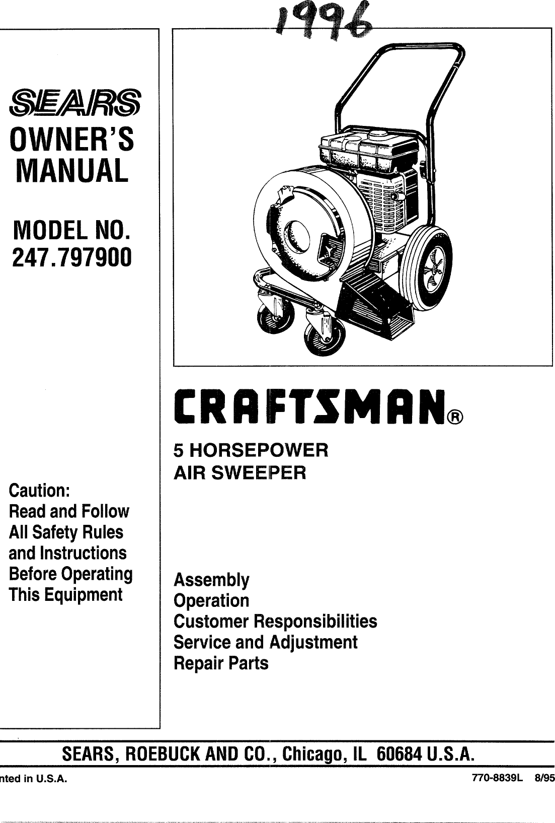 Craftsman 247 7979 Owners Manual