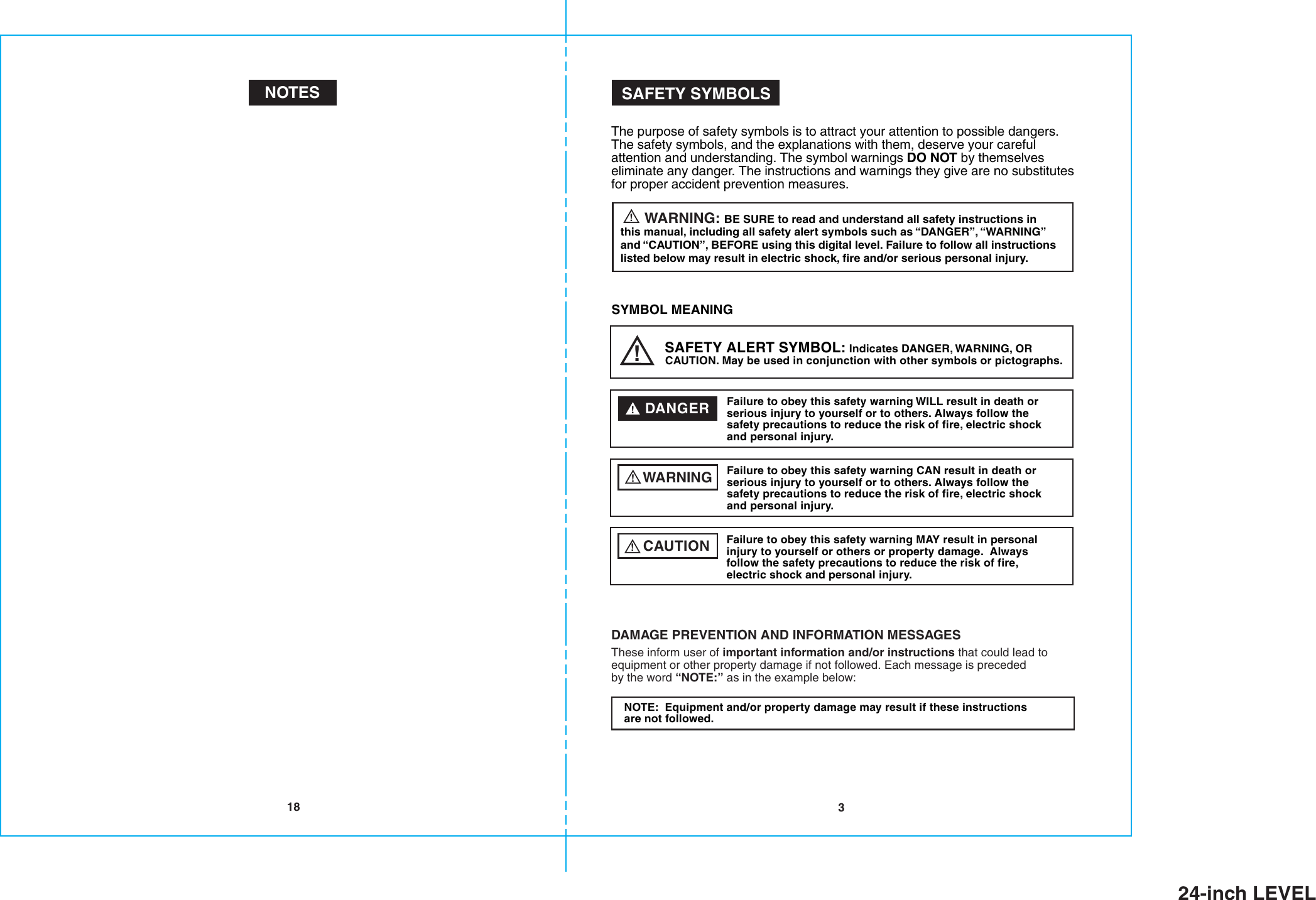 Page 6 of 10 - Craftsman Craftsman-24-In-Digital-Lasertrac-Level-Owners-Manual- B-F 24-in Level  Craftsman-24-in-digital-lasertrac-level-owners-manual