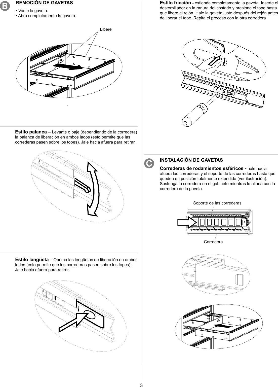 Page 7 of 8 - Craftsman Craftsman-26-In-Wide-3-Drawer-Standard-Duty-Ball-Bearing-Rolling-Cabinet-Black-Use-And-Care-Manual-  Craftsman-26-in-wide-3-drawer-standard-duty-ball-bearing-rolling-cabinet-black-use-and-care-manual