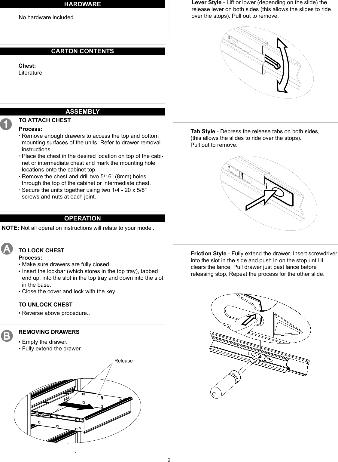 Page 2 of 8 - Craftsman Craftsman-26-In-Wide-3-Drawer-Standard-Duty-Ball-Bearing-Top-Chest-Black-Service-Parts-  Craftsman-26-in-wide-3-drawer-standard-duty-ball-bearing-top-chest-black-service-parts