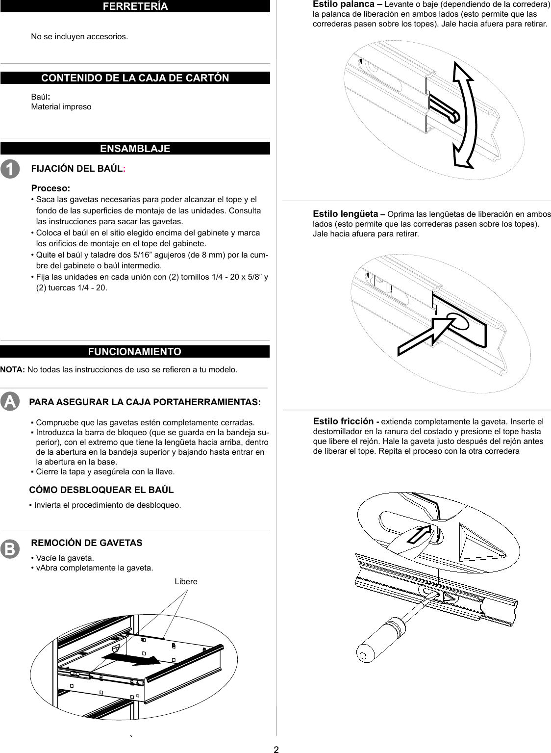 Page 6 of 8 - Craftsman Craftsman-26-In-Wide-3-Drawer-Standard-Duty-Ball-Bearing-Top-Chest-Black-Service-Parts-  Craftsman-26-in-wide-3-drawer-standard-duty-ball-bearing-top-chest-black-service-parts