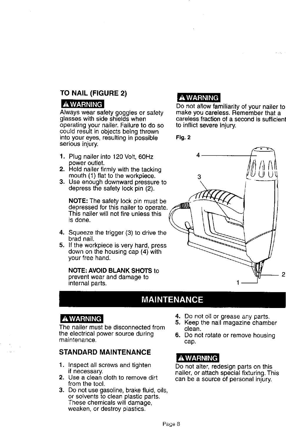 Page 8 of 12 - Craftsman Craftsman-2723303-836-27233-Users-Manual-  Craftsman-2723303-836-27233-users-manual