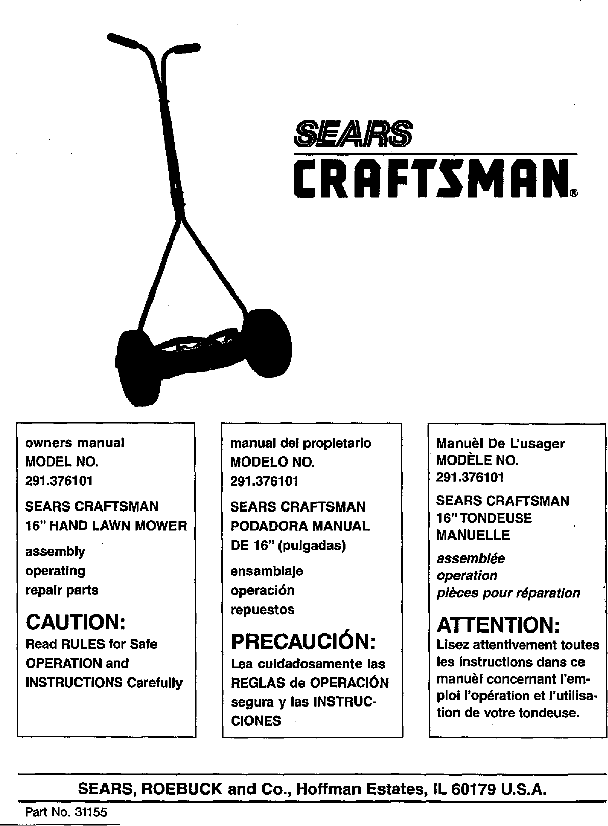 Page 1 of 8 - Craftsman Craftsman-291-376101-Users-Manual-  Craftsman-291-376101-users-manual
