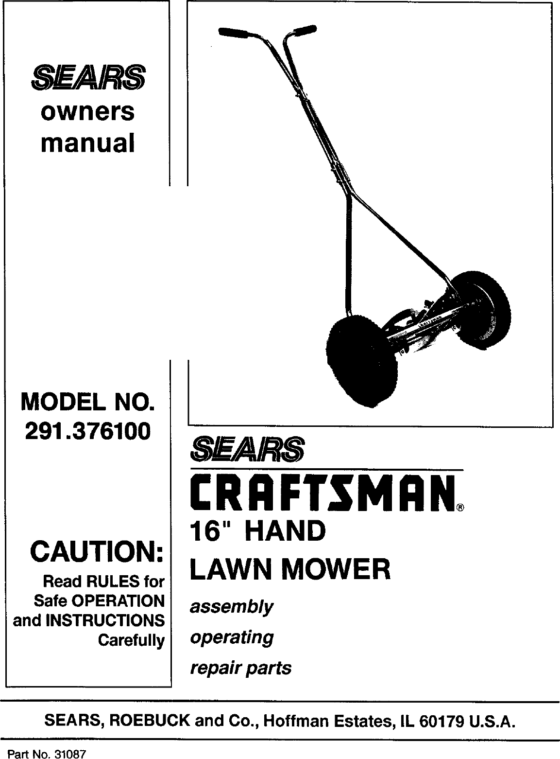 Page 1 of 5 - Craftsman Craftsman-291-3761-Owners-Manual-  Craftsman-291-3761-owners-manual