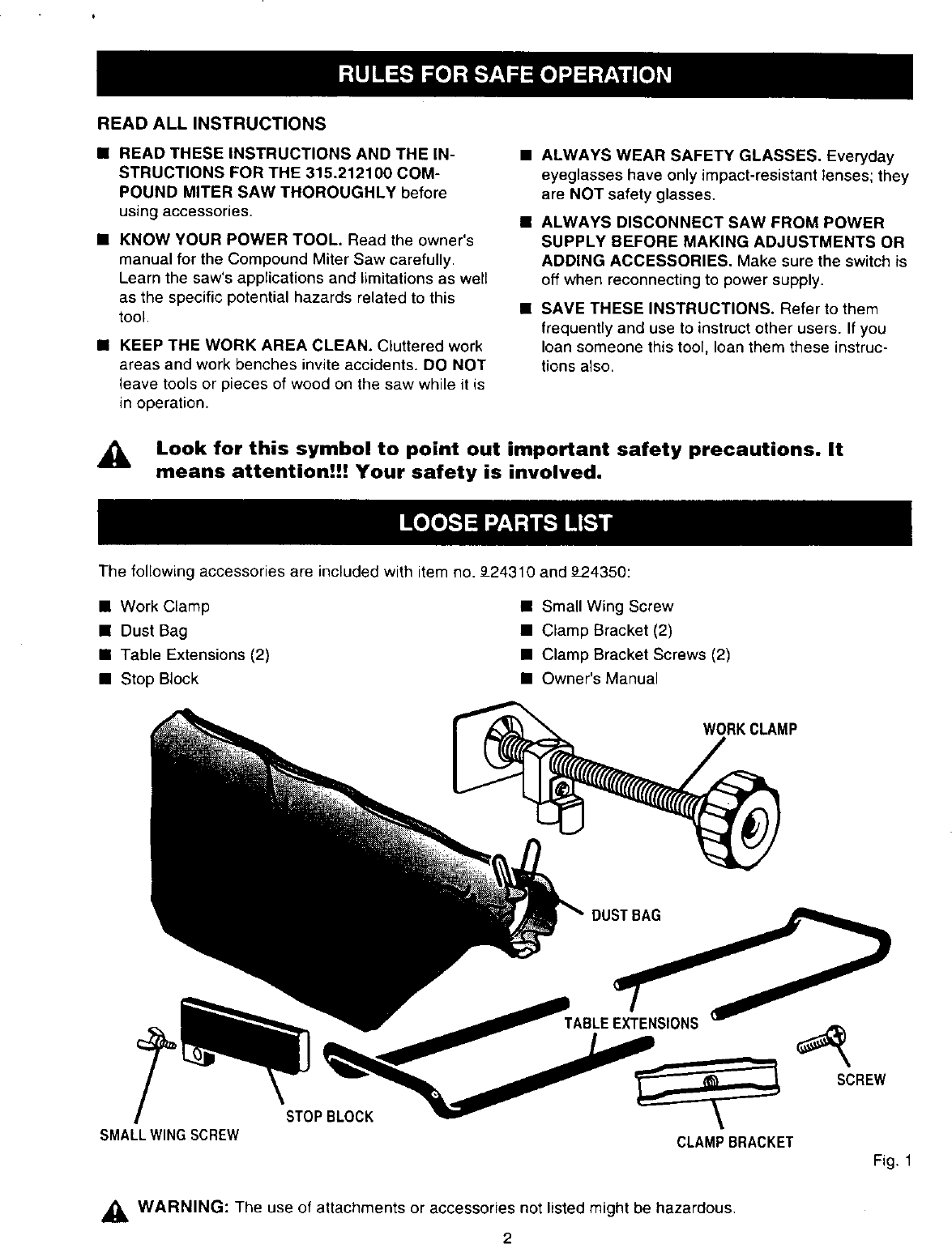 Page 2 of 4 - Craftsman Craftsman-315-2121-Users-Manual- Craftsman-315-2121-users-manual