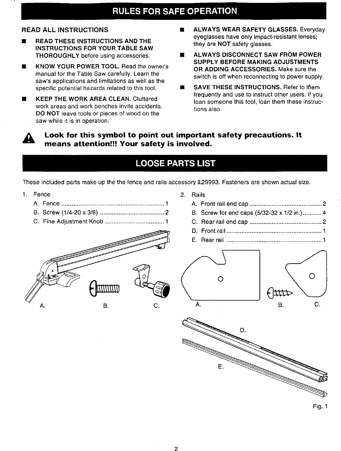 Page 2 of 8 - Craftsman Craftsman-315-22851-Users-Manual-  Craftsman-315-22851-users-manual