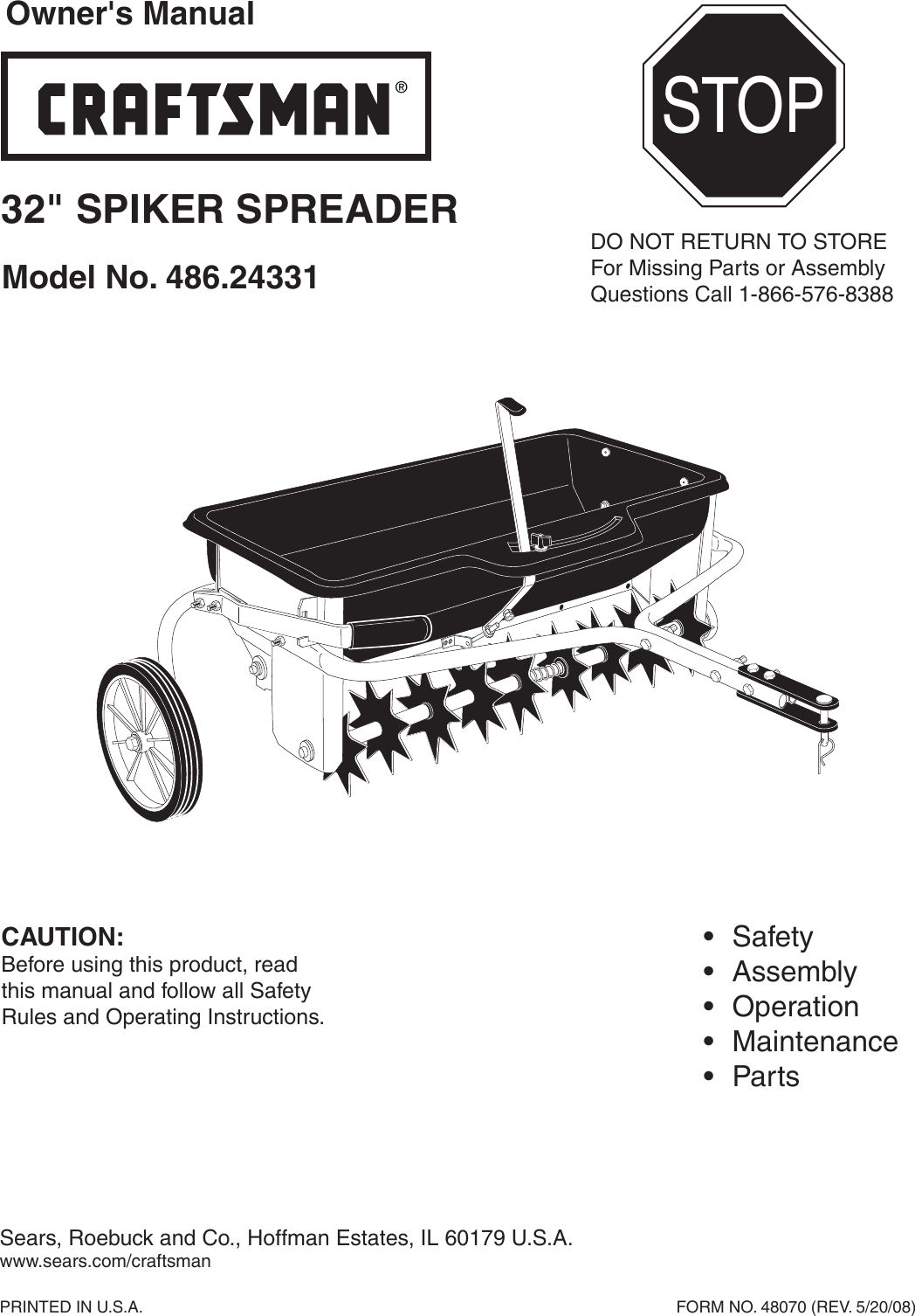 Craftsman 32 In Spread Width Aerator Spreader Combo 100 Lb Capacity