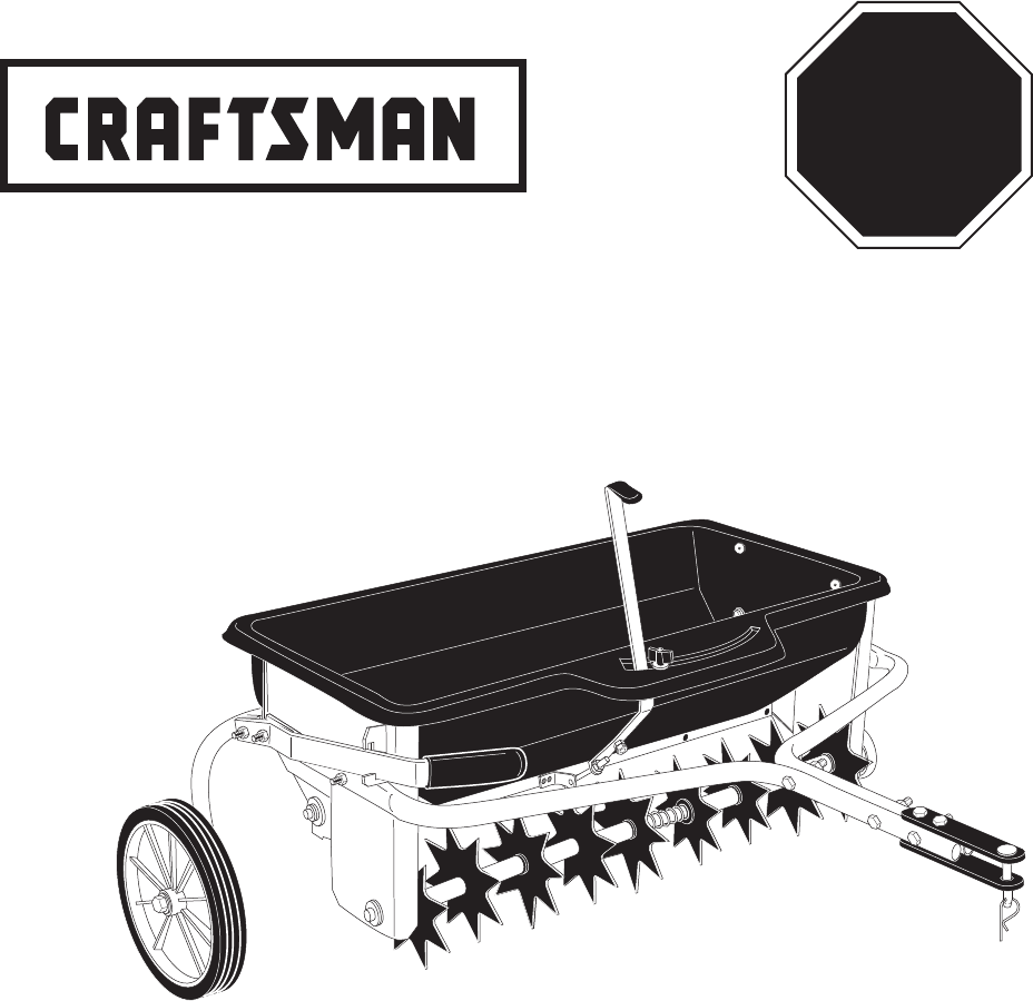 Craftsman 32 In Spread Width Aerator Spreader Combo 100 Lb Capacity