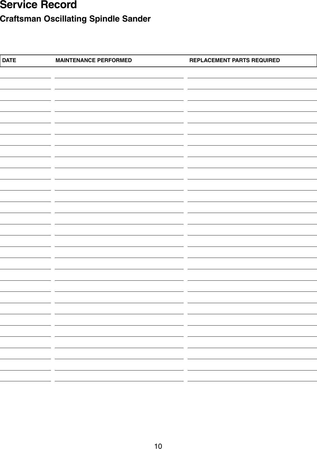 Page 10 of 12 - Craftsman Craftsman-351-215-Users-Manual- 215000_Bil_oipm_V1_  Craftsman-351-215-users-manual