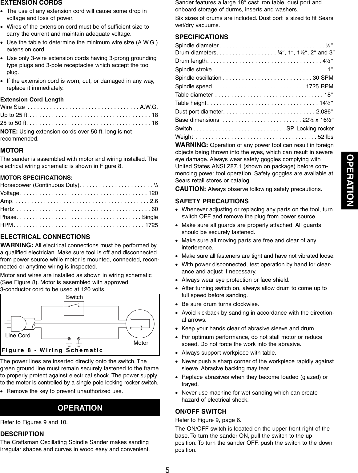 Page 5 of 12 - Craftsman Craftsman-351-215-Users-Manual- 215000_Bil_oipm_V1_  Craftsman-351-215-users-manual