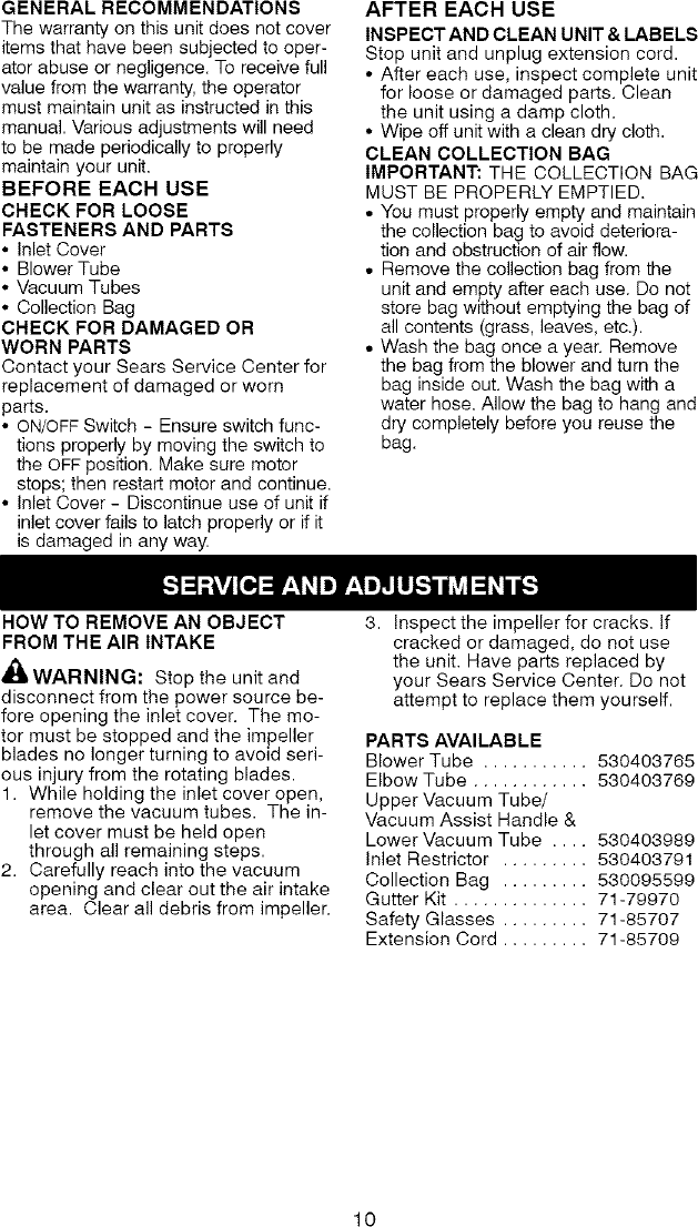 Page 10 of 11 - Craftsman Craftsman-358-74824-Users-Manual-  Craftsman-358-74824-users-manual