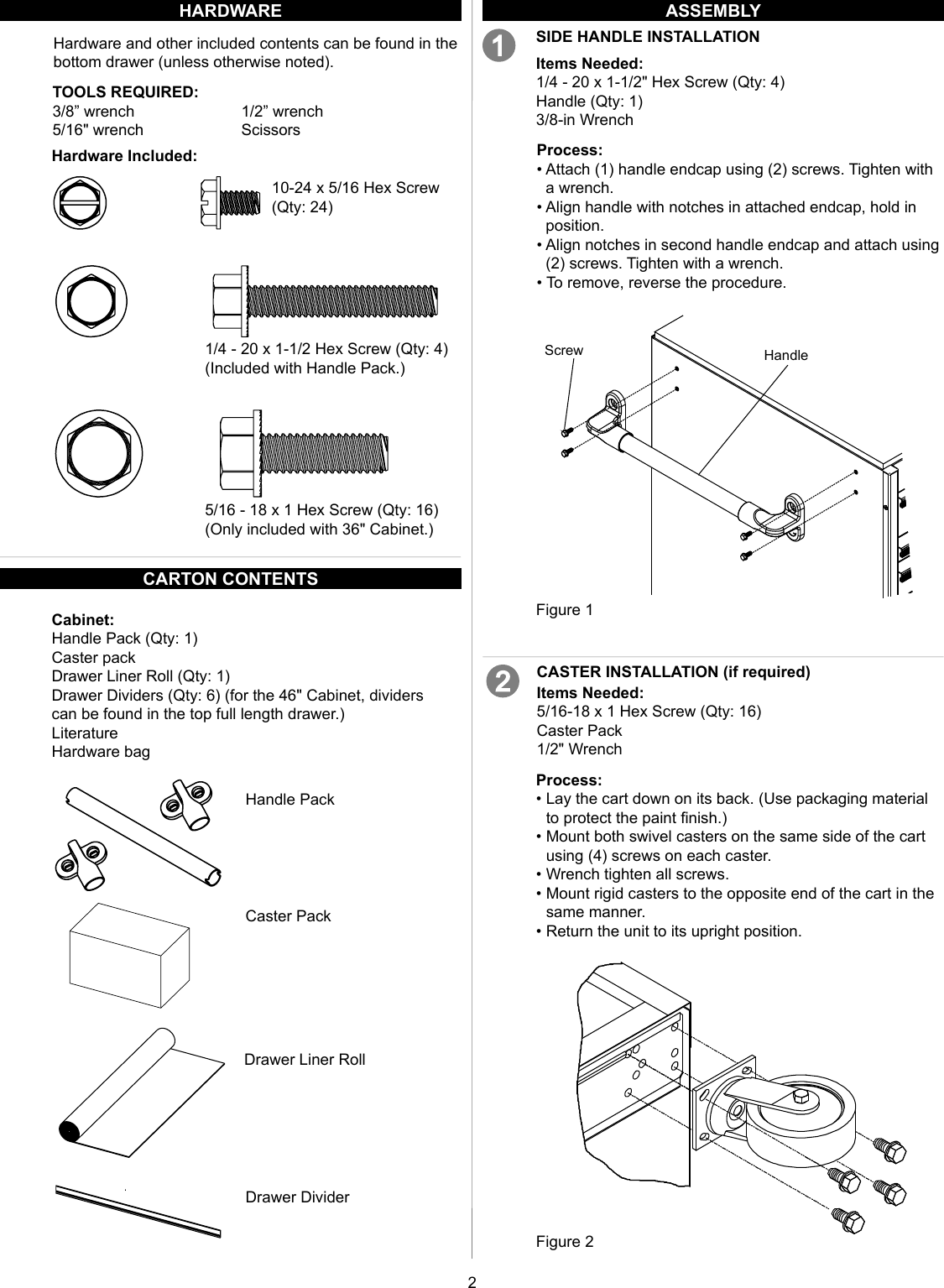 Page 2 of 12 - Craftsman Craftsman-36-Wide-Industrial-Grade-7-Drawer-Tool-Cart-Owners-Manual-  Craftsman-36-wide-industrial-grade-7-drawer-tool-cart-owners-manual
