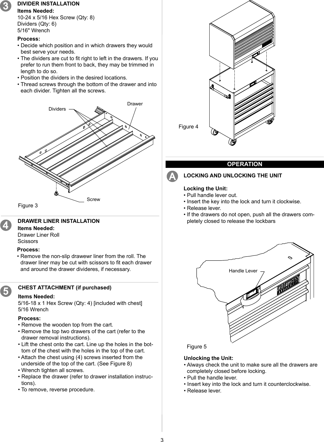 Page 3 of 12 - Craftsman Craftsman-36-Wide-Industrial-Grade-7-Drawer-Tool-Cart-Owners-Manual-  Craftsman-36-wide-industrial-grade-7-drawer-tool-cart-owners-manual