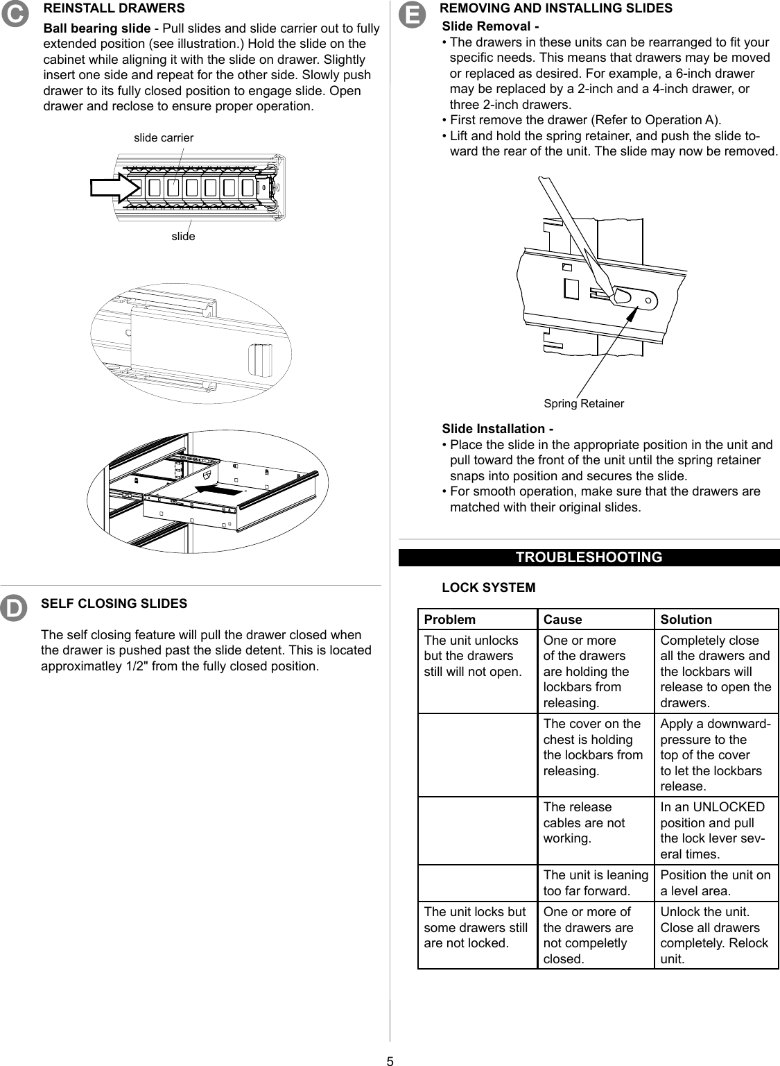 Page 5 of 12 - Craftsman Craftsman-36-Wide-Industrial-Grade-7-Drawer-Tool-Cart-Owners-Manual-  Craftsman-36-wide-industrial-grade-7-drawer-tool-cart-owners-manual
