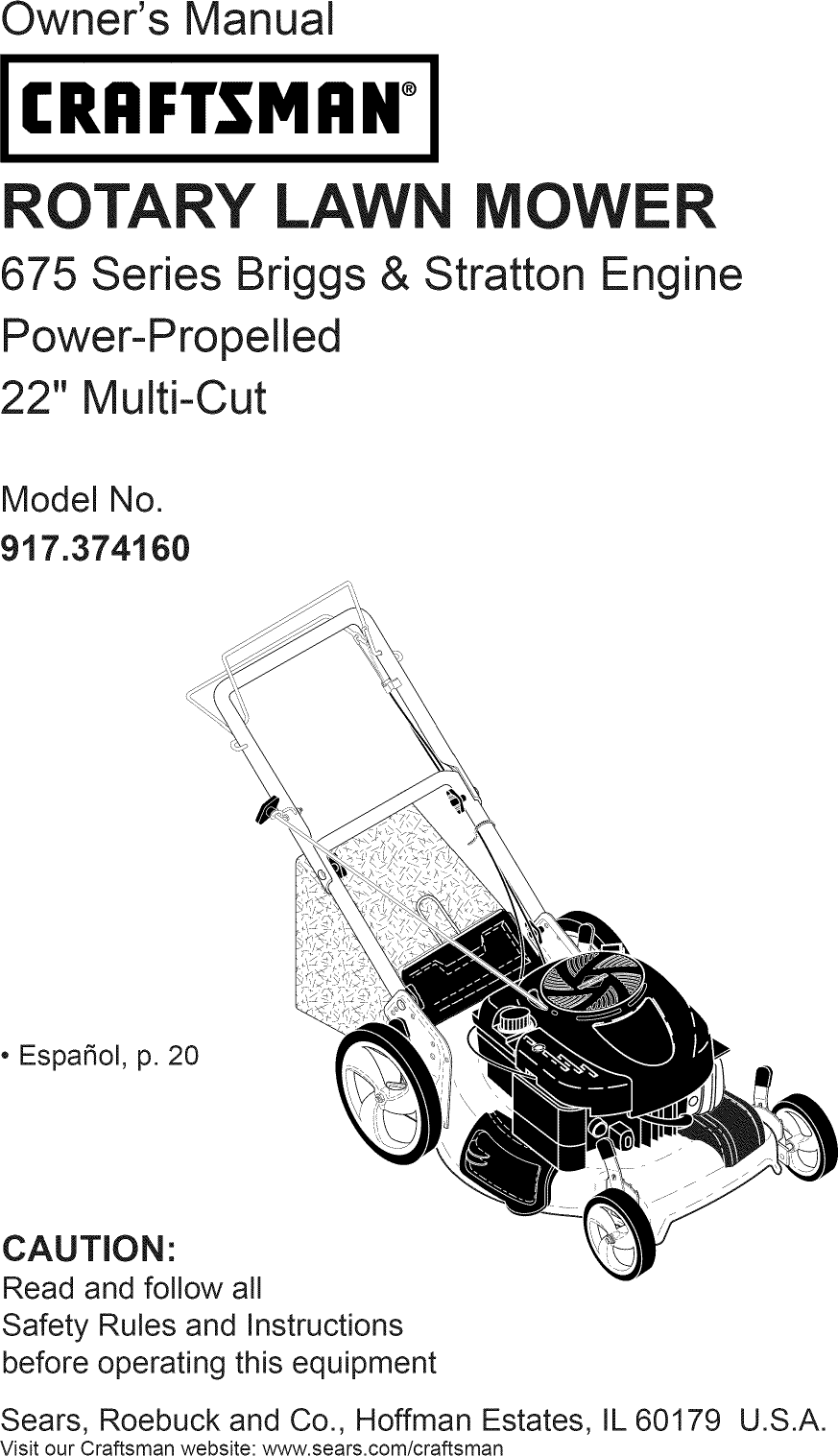 Craftsman 37416 Owners Manual craftsman-37416-owners-manual